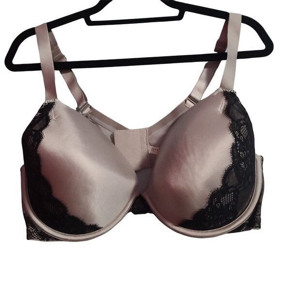 Ambrielle Other - Ambrielle Tan with black lace lunge bra underwire 44DD/44E Adjustable straps